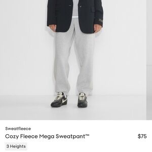 Artizia Mega Cozy Fleece Sweatpants - Heather Dover Grey